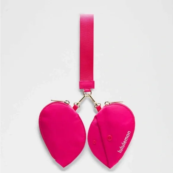 Lululemon Dual Pouch Wristlet Heart in Passionate and Gold - Picture 2 of 2